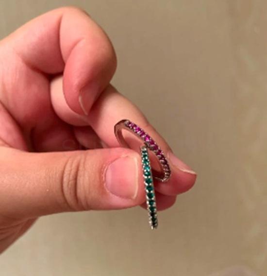 Postříbřený prsten se zirkony AAA – více barev (BE123)