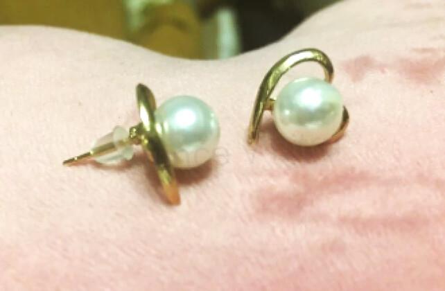 Puzetové náušnice Perla v Srdci (BB62)