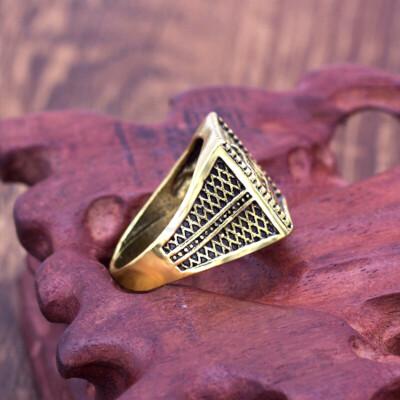 Pánský pozlacený pečetní prsten (BP17)