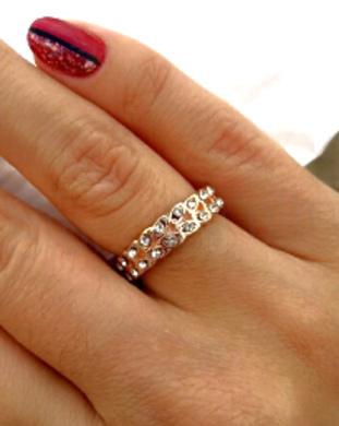 Dámský prsten se zirkony (BP19)