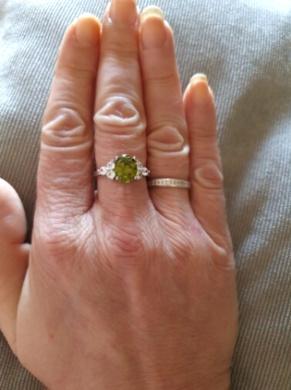 Postříbřený prsten se zirkonem a křišťály velikost 61 (BE127)