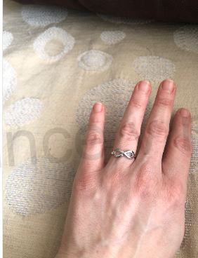 Postříbřený prsten Nekonečno (BE52)