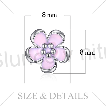 Postříbřené kytičkové naušnice (BE31)