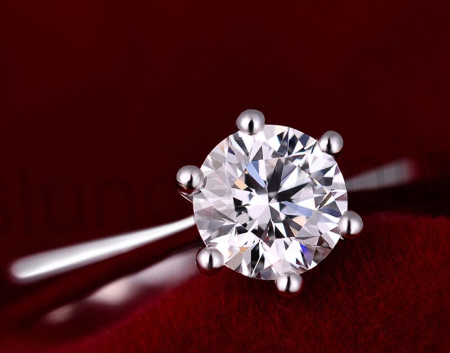 Postříbřený prsten se zirkonem (BE138)