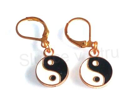 Souprava šperků z chirurgické oceli pozlaceno Jin a Jang (BS42) 