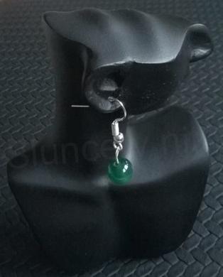 Minerální Achátové náušnice 8,2 x 8,2 mm (X227)