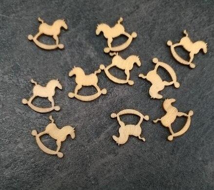 Dřevěné výřezy - ozdoby10 ks (V8)