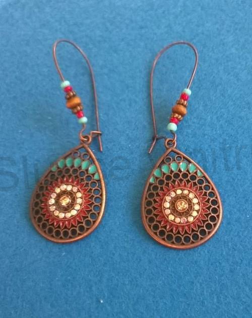 Dlouhé etnické náušnice Bohemia (BB296)