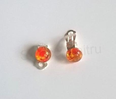 Minerální náušnice klipsy s Jantarem 20 x 10 mm (X258)