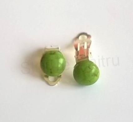 Minerální náušnice klipsy s Jaspisem mořským (X259)