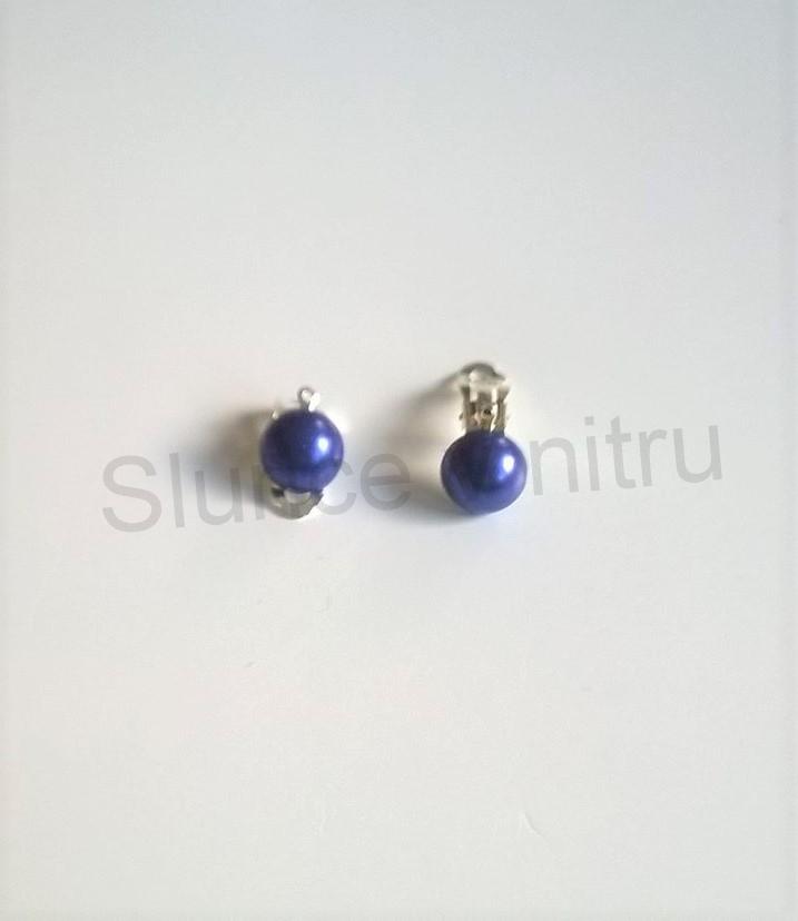 Náušnice klipsy s perleťovou perlou 10 x 20 mm (BB328)