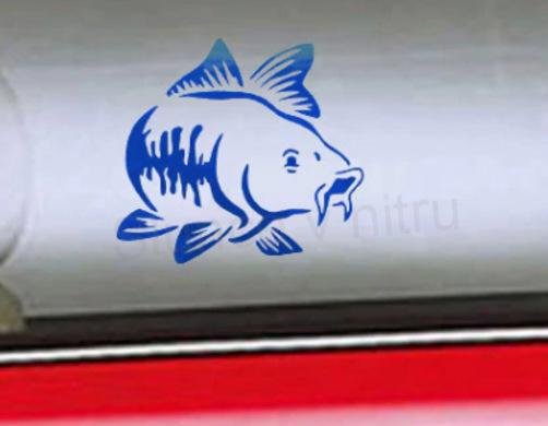 Samolepky na auto pro rybáře 3D žlutá (E169)