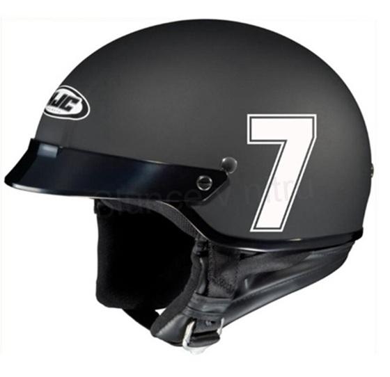 Samolepky na auto startovací číslo 7 černá (E178)