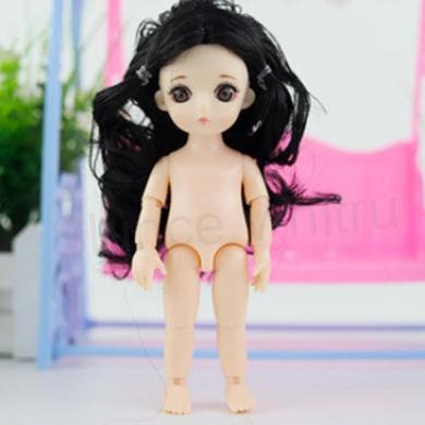 Pohyblivá panenka Doll 16 cm s dlouhými vlasy (D213)