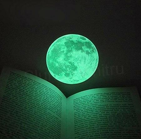 3D Samolepící dekorace sviticí měsíc - lumius (E189)