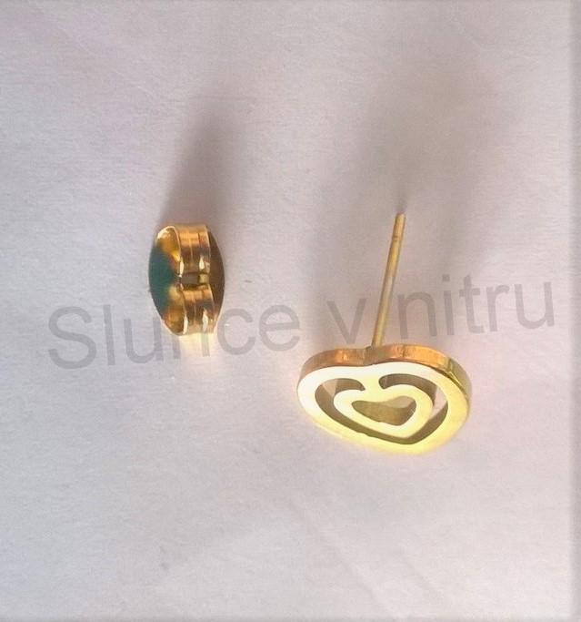 Souprava šperků z chirurgické oceli srdce (BS58)