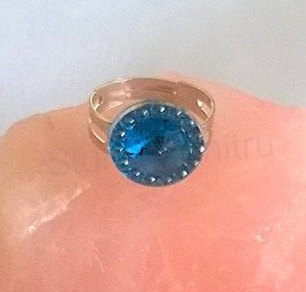 Nastavitelný dětský prsten kytička modrá (BP120)