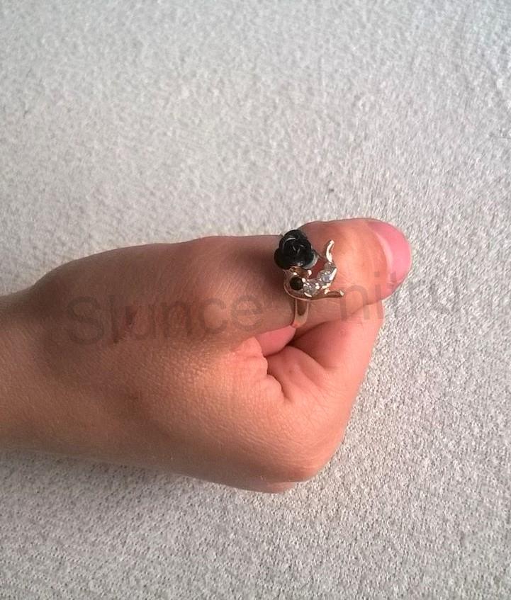 Nastavitelný drobný prsten delfín s křišťály (BP204)