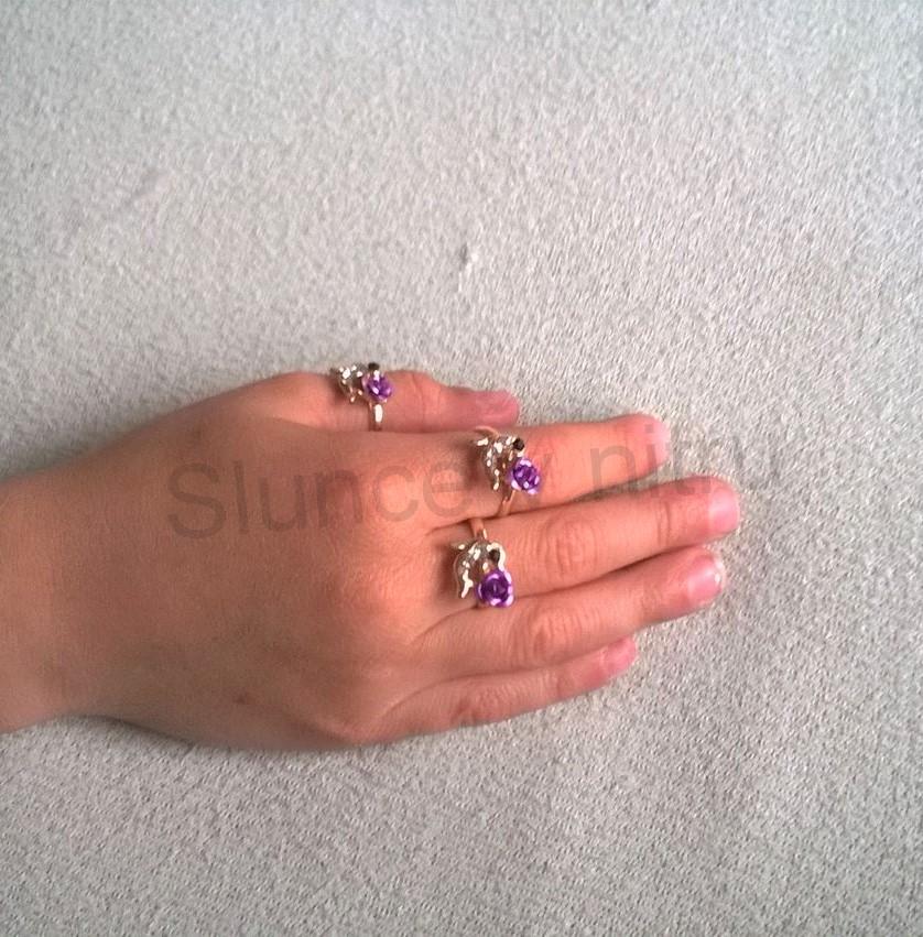 Nastavitelný drobný prsten delfín s křišťály (BP43)