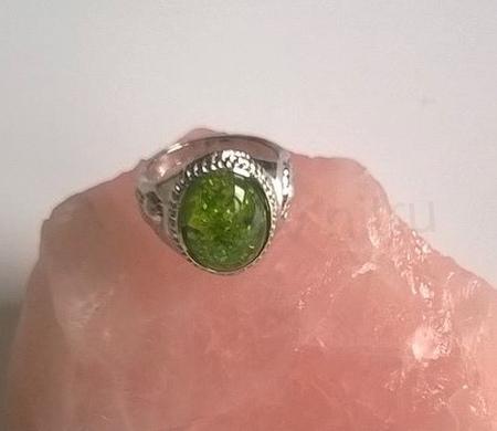 Minerální prsten s Jantarem postříbřeno (X349)