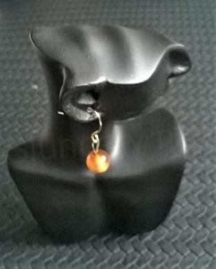 Minerální pozlacené náušnice Achátové 8,1 x 8,1 mm (X361)