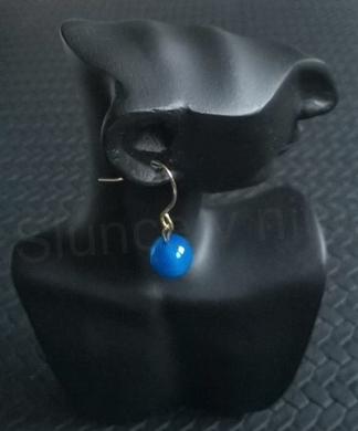 Minerální pozlacené náušnice Achátové 9 x 9 mm (X364)