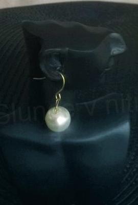 Minerální pozlacené náušnice Perlové Swarovski (X395)