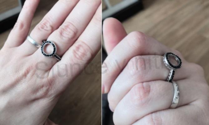 Prsten s kruhem a zirkony velikost 55 (BP22)