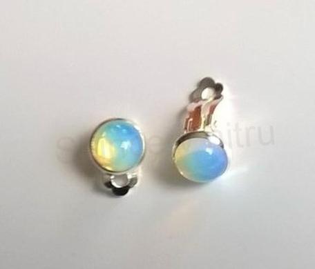 Minerální náušnice klipsy s Opálitem 16,4 x 10 mm (X409)