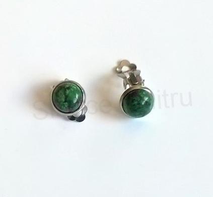 Minerální náušnice klipsy Rubín v zoisitu 16,4 x 13,4 mm (X419)