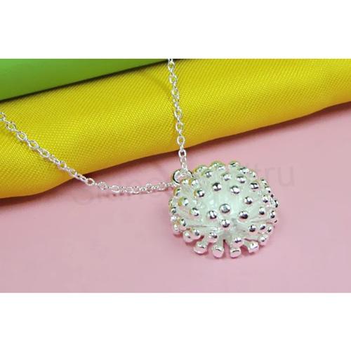 Postříbřený náhrdelník s přívěškem Pampeliška (BD262)