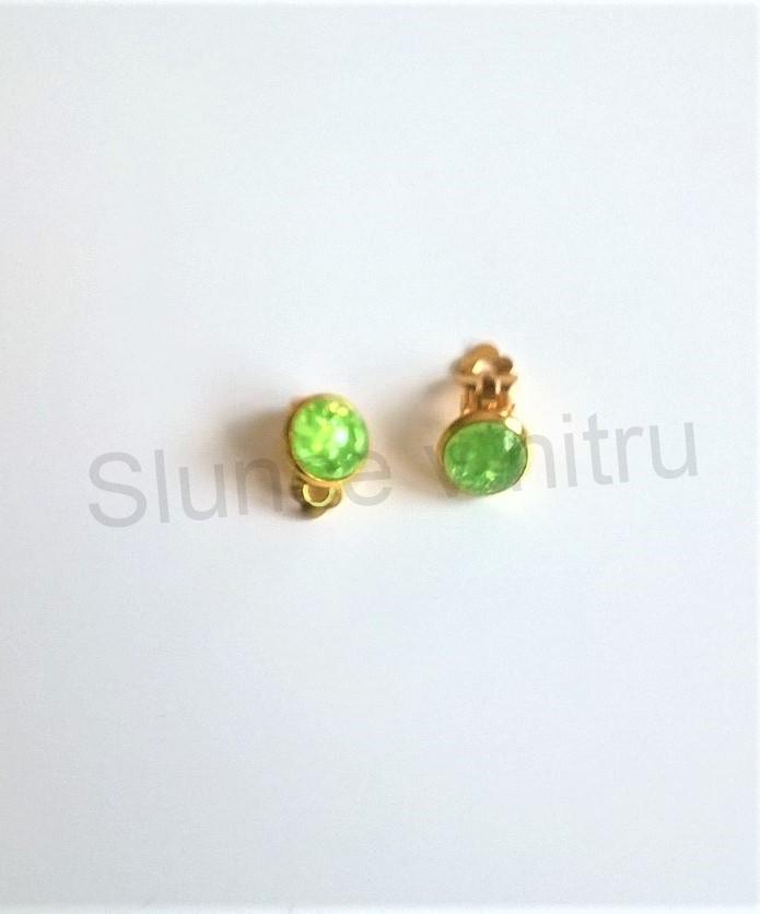 Náušnice klipsy se syntetickým opálem (BB421)