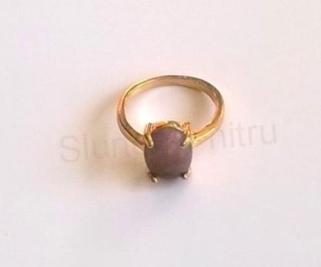 Minerální pokovaný prsten Ametyst | 61 (X455)