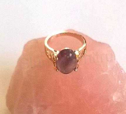 Minerální pokovaný prsten Ametyst | 55 (X456)