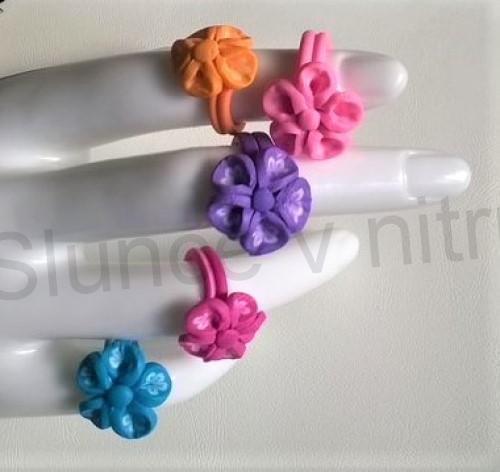 Dětský polymerový prsten tmavě růžový (BP66)