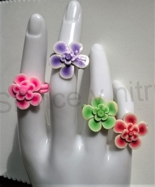 Dětský polymerový prsten fialový (BP67)