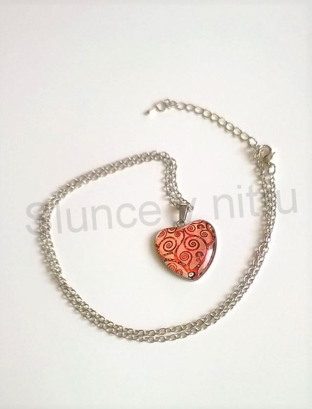 Náhrdelník s přívěškem srdce Mandala (BD280)