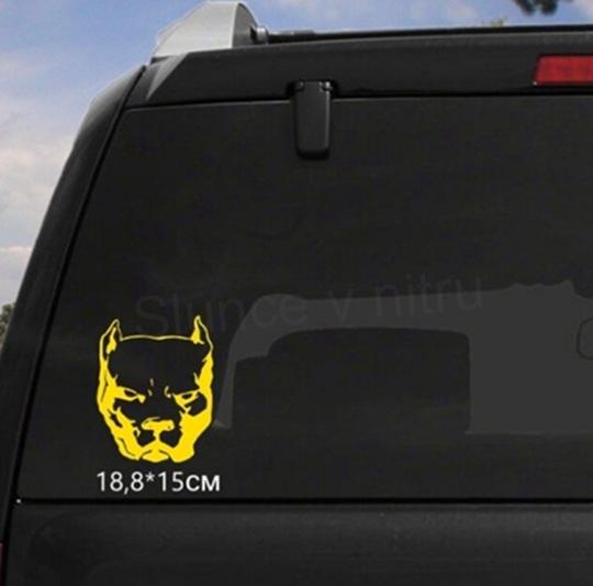Samolepka na auto pitbull, pes (E267)