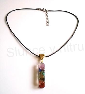 Náhrdelník s orgonitovým přívěškem - Čakrový (X481)