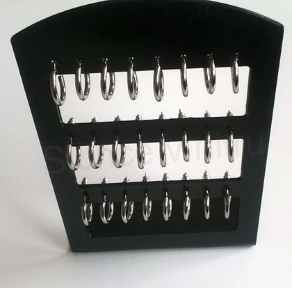 Nerezové náušnice kruhy platinové (BB442)