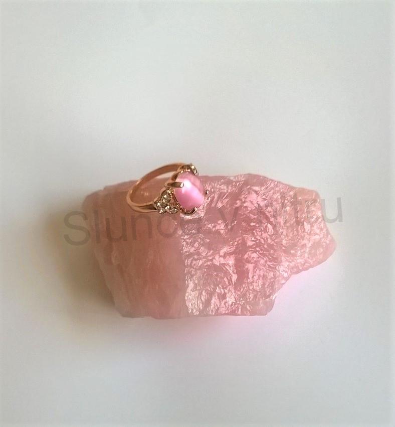 Prsten s polodrahokamenem Kočičí oko a zirkony (BP97)