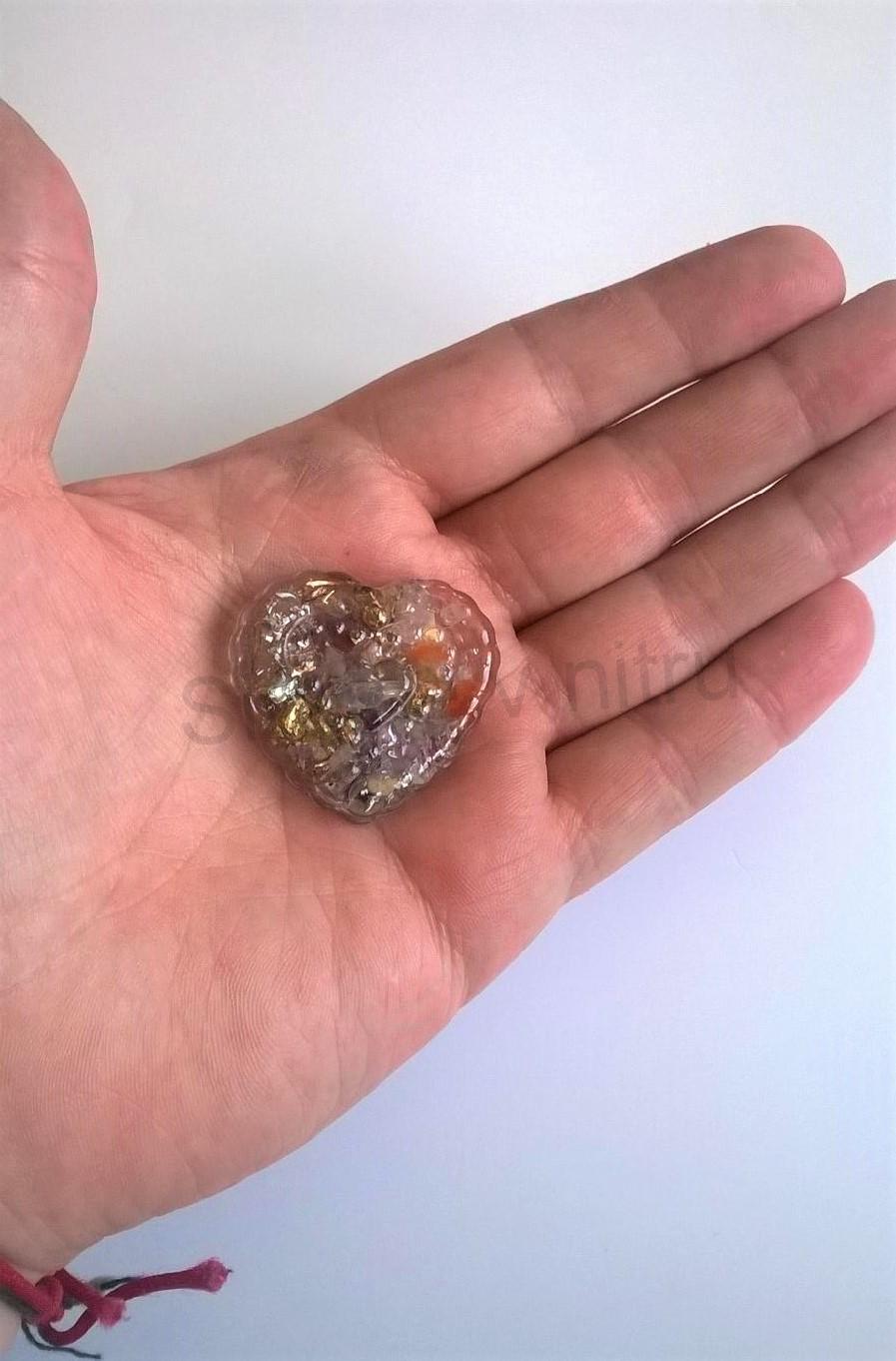 Orgonitové srdce - 3,5 x 3,2 cm (X494)