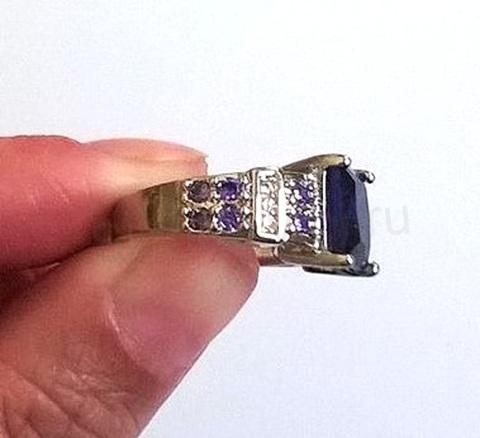 Pokovaný psten se zirkony velikost 57 (BP293)