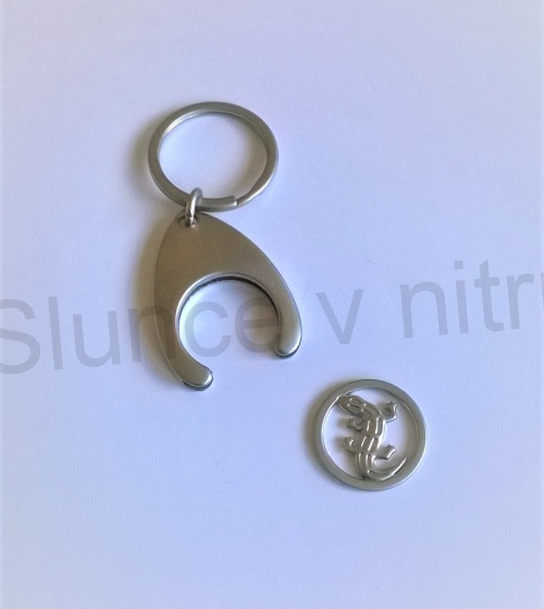 Přívěsek na klíče - mince ještěrka  (D365)