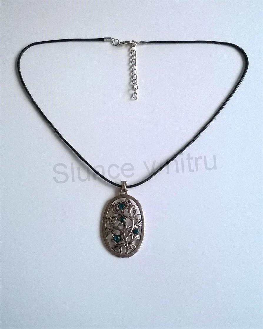Náhrdelník s přívěškem stromu s kamínky (BD335) 