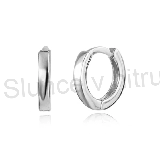 Postříbřené náušnice kruhové (BE200)