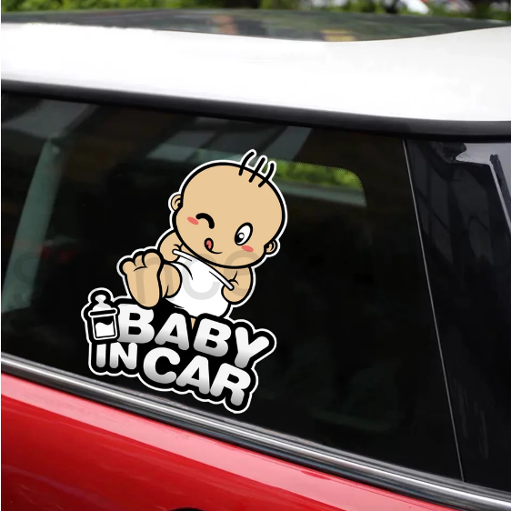 Samolepky na auto Dítě v autě (E308)