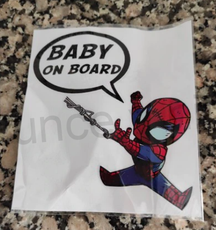 Samolepky na auto Dítě v autě Spiderman (E310)