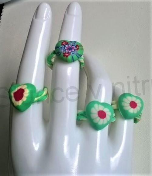 Dětský polymerový prsten srdce (BP316)