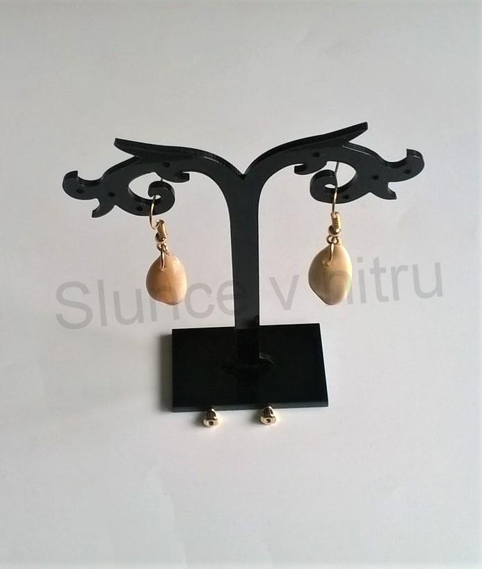 Visací náušnice mořské plody z chirurgické oceli pravá mušle (BB494)